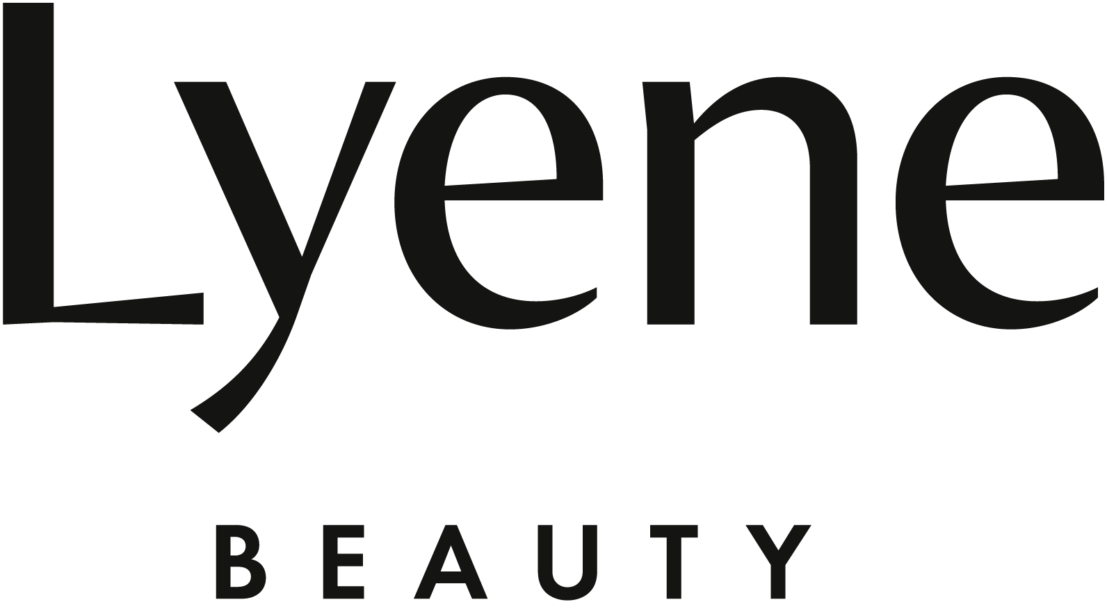 Lyenebeauty Logo in black with white background. Lyenebeauty skincare and makeup.
